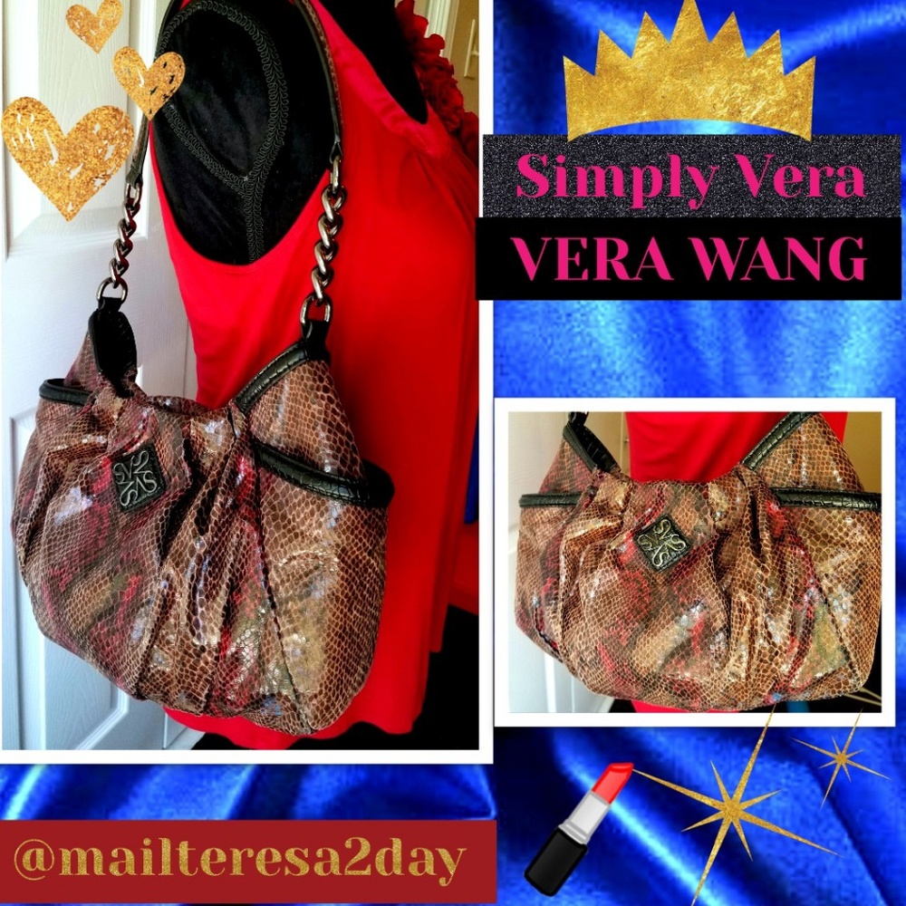 ❌REDUCED❌Simply Vera VERA WANG Snakeskin Hobo Bag